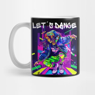 Woman In Graffiti Look Dancing In Disco 3 Mug